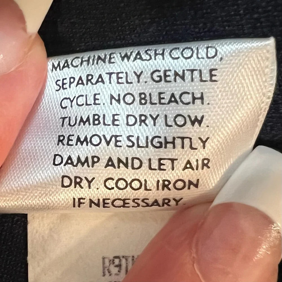 Eileen Fisher Navy Tunic Jacket‎ 3-Button 3/4 Sleeve Front Pockets Size S. - Picture 8 of 9